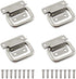 4 Pack Stainless Steel Wardrobe Handle, Foldable Boat Hatch Latch Cabinet Pull Handle Accessories