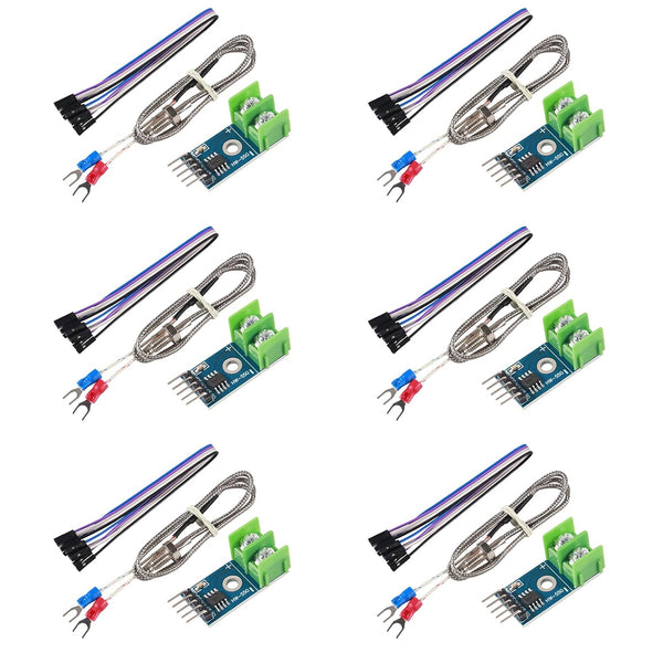 DC 3-5V MAX6675 Module + K Type Thermocouple Temperature Sensor Set, Compatible with Raspberry Pi Arduino