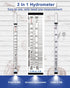 Hydrometer Alcohol Meter, 0-200 Proof and Tralle Alcohol Tester for Liquor, Moonshine, Spirits