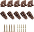 Waziaqoc 5 Set Brown Plastic Replacement Drawer Guides, Slides Drawer Replacement Part Guides,