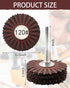 Rocaris 2 Pack Abrasive Flap Wheel - 120# Nylon Sanding Wheel Brush with 1/4 Inch Shank for Woodworking Polishing