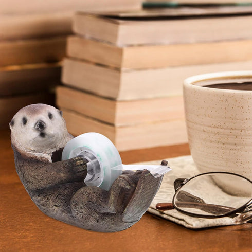 EXCEART Otter Tape Dispensers, Animal Desk Tape Dispenser Cartoon Tape Holders Cute Tape Cutters Dispenser for Home Office Stationery Desk Organizer Supplies by EXCEART