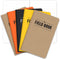 Field Notebook/Pocket Journal, 3.5"x5.5", Kraft, Black, Orange, Yellow, Dot Graph Memo Book, Pack of 5