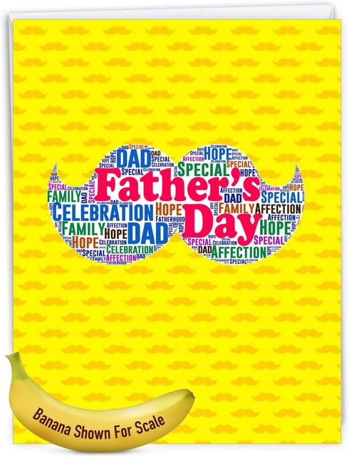 The Best Card Company - Jumbo Big Father's Day Card for Dad, Pa, Pop, Daddy, Stepfathers with Envelope (8.5 x 11 Inch)