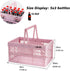 organizing,14.96" x9.84"x 7.87" basket,20L Pink crates for storage,plastic baskets for collapsible shopping foldable