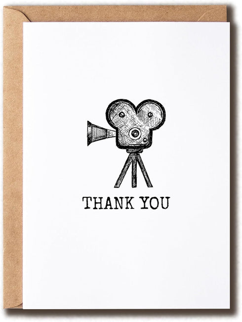 VKNDesigns Thank You Card - Cards for Movie Fans - Cards for Film