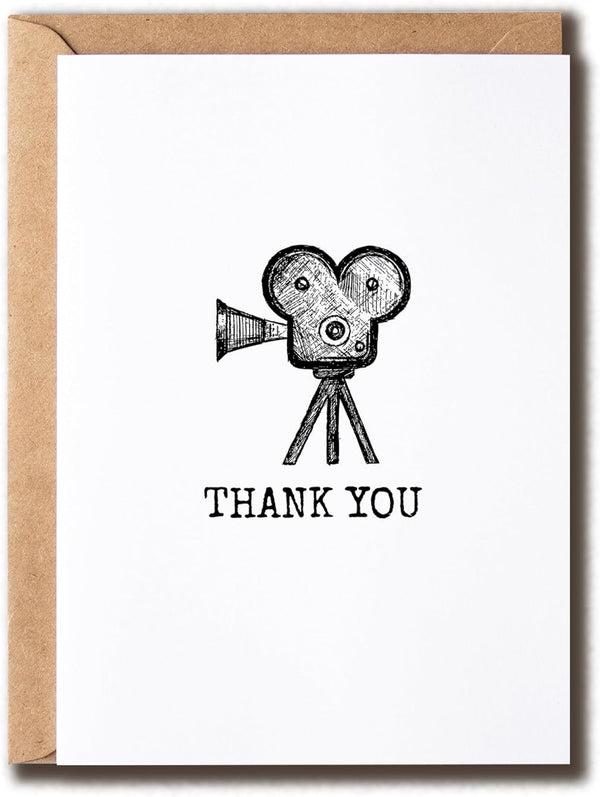 VKNDesigns Thank You Card - Cards for Movie Fans - Cards for Film