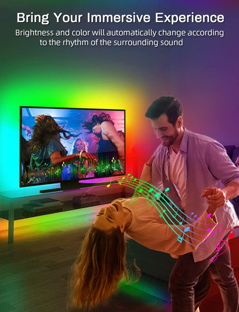 16.4ft 55-70in MATICOD LED Lights for TV Led Backlight, RGB Led Strip Lights for TV Lights Behind, USB Led Light Strip