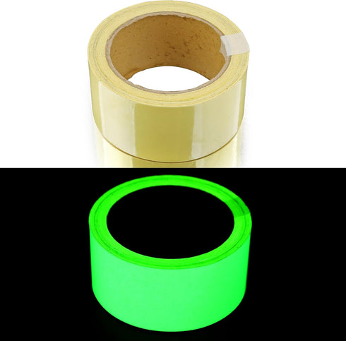 Oumers Glow in The Dark Tape, 33 ft x 2 inch Green High Bright Luminous Waterproof Sticker