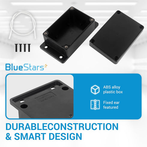 BlueStars 2 Pack Project Box - IP65 ABS Plastic Waterproof Weather-Resistant Electrical Project Case (3.94 x 2.68 )