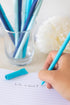 Eco-friendly Pen Crafted from 100% Recycled Paper, Plastic-Free, Black Ink, Pack of 10, Blue Lagoon Set