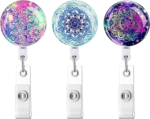 Retractable Badge Holder, Nurse Badge Reels with Clip for Office Worker, Doctor, Nurse