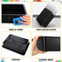 Qunclay 10 Pcs Flat Storage Tray Organizer, Letter Size Paper Trays, Stackable File Paper Tray for School Office, Black