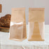 50pcs Packaging Window Small Bread Bags Kraft Paper Toast Pouches for Baking Bread Bakery Accessory Household Treat