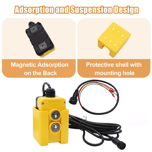 4 12V M-G018-4W mankk Wire Dump Trailer Remote Control Switch DC Up Down Control Switch Double Acting Hydraulic Pump