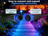 HUZUM Cable(2Pack) Setup, Black(1 2 Waterproof Connector Y Splitter Compatible with Philips Hue Outdoor Low Voltage