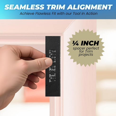 Trim Reveal Tool 1/4" - Precision Trim Gauge for Door Reveal Marking, Non-Damaging Hard Plastic Tool
