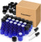 Teenitor Essential Oils Sample Bottles, 36 Pcs 2 ml Cobalt Blue Oil Bottles with 2 Free Glass Eye Droppers