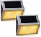 Solar Lights for Steps, Decks, Pathway Yard Stairs Fences, LED Outdoor Waterproof, Warm Light (2 Pack)