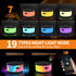 3 1 19 30s 32.8 TOHETO Camping String Lights, in Upgraded Retractable RGB Outdoor String Lights with Lighting Modes