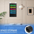 ZKOO 5 Pockets Hanging Wall File Organizer for A4/Legal/Letter Size Documents, Sturdy Black Pocket Chart