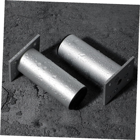 2pcs 6cm DOITOOL Adjustable Metal Cabinet Legs Replacement Furniture Feet for Tv Stand and Bathroom Cabinet, Silver