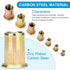 Rivet Nuts Kits, 40pcs 10-24, 40pcs 8-32, 30 pcs 1/4-20, 10 pcs 5/16"-18, Carbon Steel Flat Head Rivnut