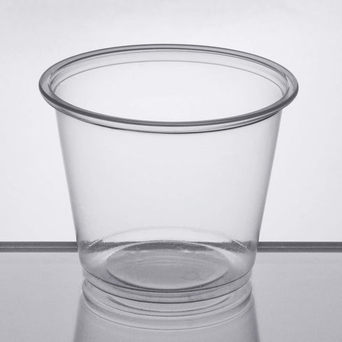 4U'LIFE 5.5 oz Clear Plastic Souffle Cup/Portion Cup with Lids - 50 Sets