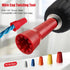 Feekoon Wire Twisting Tool, 3 Way/ 5 Way Wire Stripping Tool and Wire Cap Twisting Tool with 1/4" Chuck (Red), Wire Stripper and Twister, Wire Twister Connector for Power Drill Drivers