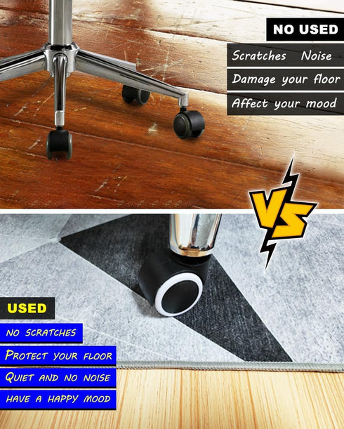 Office Chair Mat for Hardwood Floor, 36"x48" Anti-Slip Rug for Office Chair, Rolling Desk Mat for Laminate Tile Floor