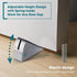 Heavy Duty Silver Door Stopper, Metal Rubber Wedge, Large Door Stop for Bottom of Door, Suits Any Heavy Door Gap
