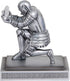 Knight Pen Holder Desk Organizers and Accessories, Resin Desk Decor with a Cool Pen Gift for Office and Home (Silver)