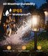 2 Pack IP65 ALFIOT Solar Pathway Lights Outdoor, Bright Solar Lights Outdoor, Waterproof Solar Garden Lights Solar