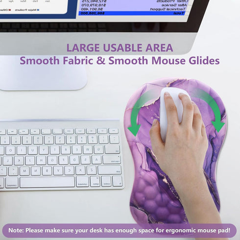 Laokiiy Mouse Pad Wrist Support, Ergonomic Mouse Pad with Wrist Rest, Comfortable Computer Mouse Pad for Laptop, Pain