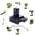 Biswaye Adapter for Dewalt 20V Battery to Replacement for Ryobi 18V One+ Battery, Compatible with Milwaukee M18 Battery