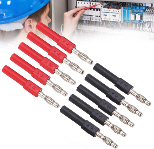 5Set J.20012 Banana Plug Connector 4mm Male to 2mm Female Multimeter Banana Plug Connector Adapter for Multimeter Test Leads Probes
