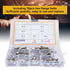 Flanged Hex Head Bolts Assortment Kit, 70 Pcs M5 Flange Hexagon Screws, Stainless Steel Hardware Accessory