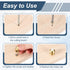 4Pcs 0.59" 0.79" uxcell Brass Cutting Board Feet, x Non Slip Mini Cabinet Leg Feet with Screws and Washers for Wood