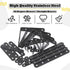 Hilitchi 24 Pack Stainless Steel Black L Bracket Corner Brace and Straight Bracket with Screws Corner Fastener