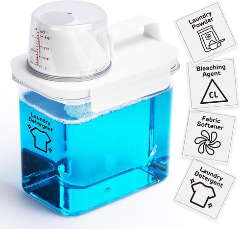 Laundry Detergent Dispenser-1 Pack, 37 oz Detergent Dispenser with 4 Removable Labels,