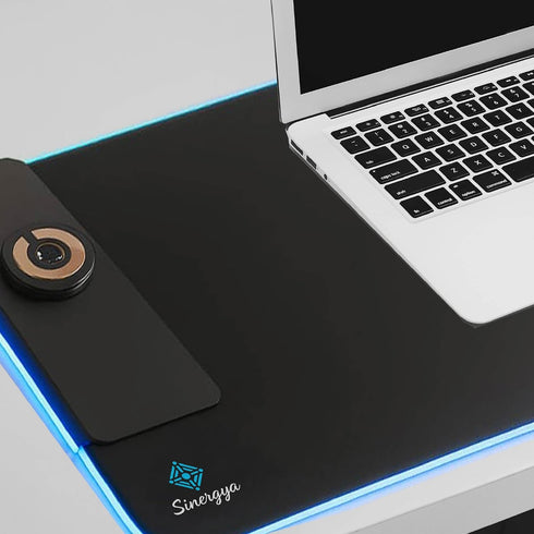 Generic 15W, 900x400x4MM, Wireless Charging RGB Gaming Mouse Pad LED Mouse Pad Light Modes Extra Large Mousepad