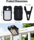 60 3 IP65 Clip on Solar Lights Outdoor, LED Solar Motion Sensor Clamp on Light with Modes, Waterproof Portable Clamp