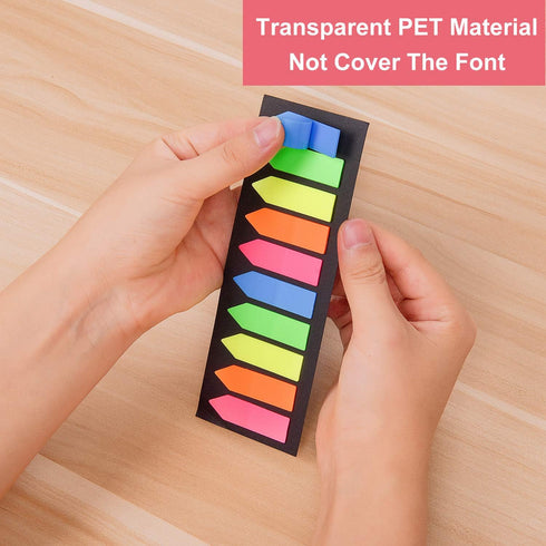 Morepack 2000 Count Neon Color Tape Flag - Page Markers, Index Tab Flags, Sticker Notes, 10 Pack