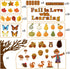 WATINC 170Pcs Fall Tree Learning Bulletin Board Decoration Set, Autumn Pumpkin Cutouts for Classroom Decor