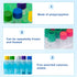 2in 25 Well PP Cryogenic Boxes, Microtube Storage Box, Tube Laboratory Storage Freezer Boxes, 5 Pcs