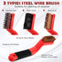 30 Set Sumind Pcs Wire Cleaning Brush Nylon/ Stainless Steel/ Brass Metal Brush with Curved Handle Grip Paint Remover