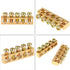 10Pcs Terminal Ground Bar, 5-Hole Electrical Distribution Cabinet Wire Screw Terminal Ground Copper Neutral Bar