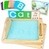 Sand Tray for Classroom - Montessori Sand Writing Trays with Lid, Wooden