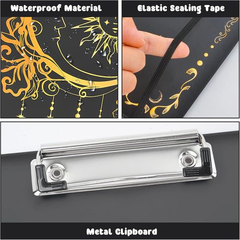 Cute 3 Ring Binder, 1 Inch, Decorative Clipboard Binder with 5 Tab Dividers, Fits A4 Paper, School Office Supplies