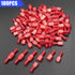 Twidec/100PCS Nylon Spade Connectors Kit 22-18 Gauge Quick Disconnect Fully Insulated Male and Female Terminal